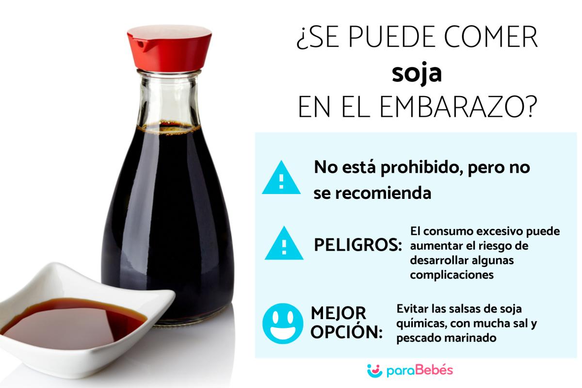 ¿Se puede tomar salsa de soja en el embarazo?