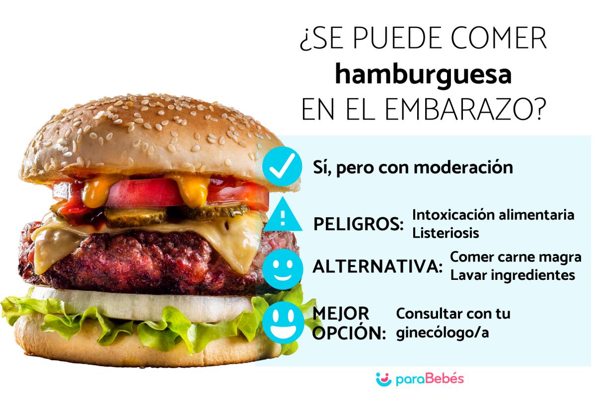¿Se puede comer hamburguesa en el embarazo?