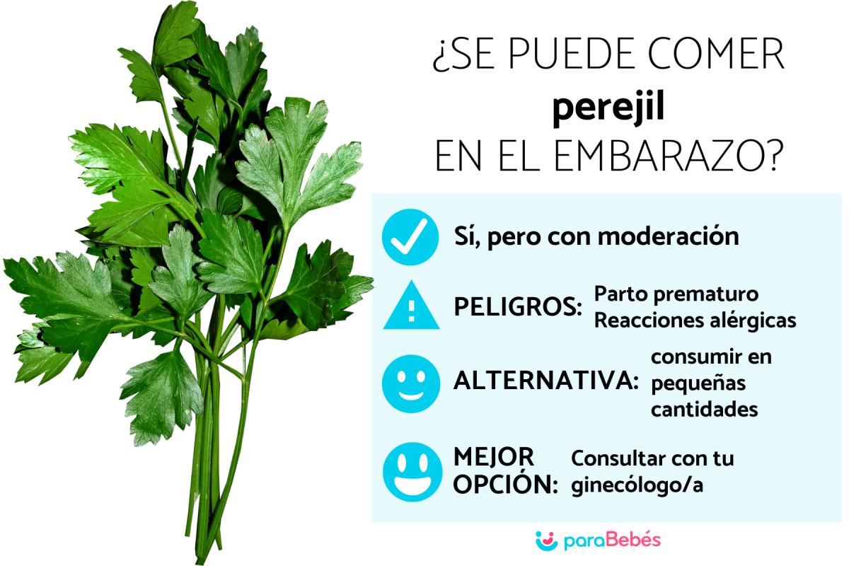 ¿Se puede comer perejil en el embarazo?