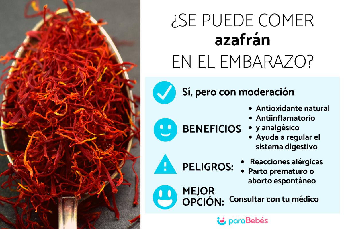 ¿Se puede tomar azafrán en el embarazo?