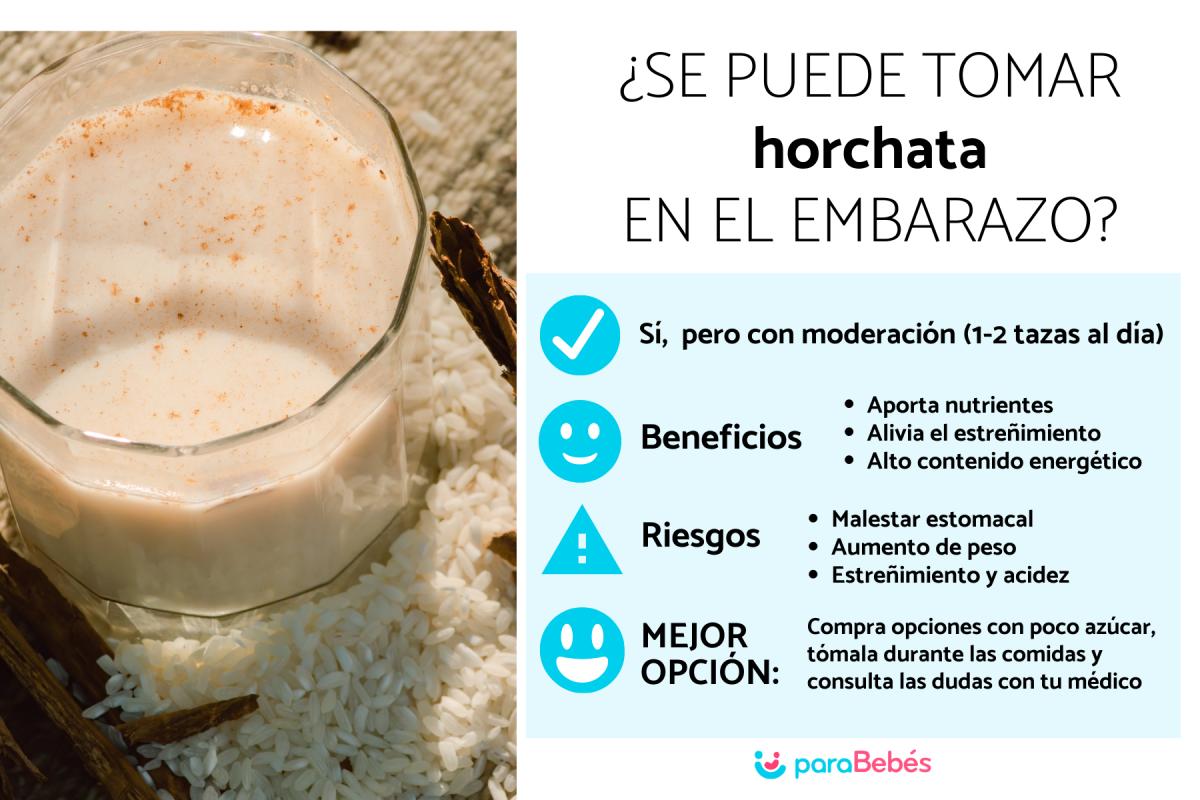 ¿Puedo tomar horchata estando embarazada?