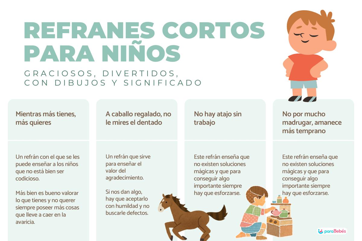 Refranes cortos para niños