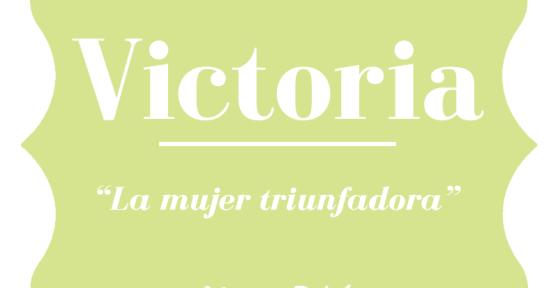 Significado del nombre Victoria