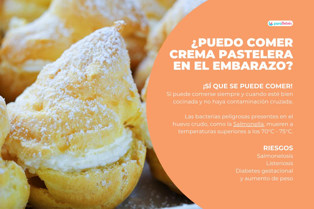 ¿Se puede comer crema pastelera durante el embarazo?