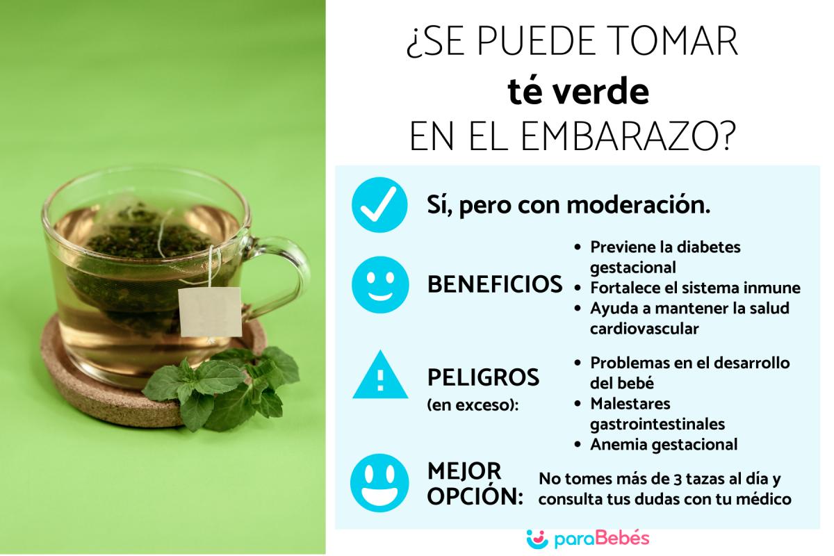 ¿Se puede tomar té verde en el embarazo?