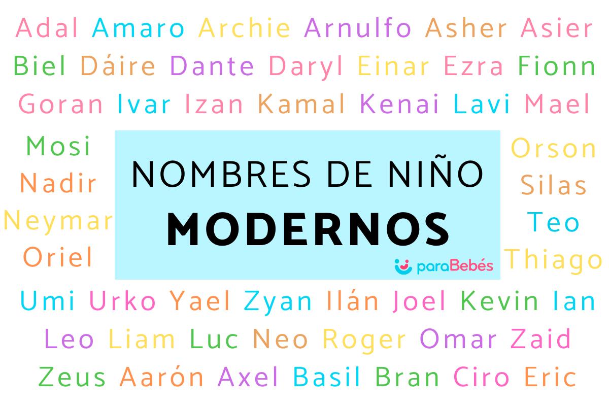 Nombres de niños modernos