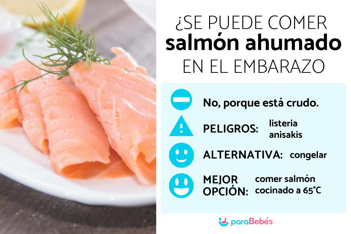 ¿Se puede comer salmón ahumado en el embarazo?