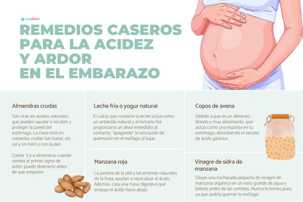 Remedios caseros para la acidez y ardores en el embarazo