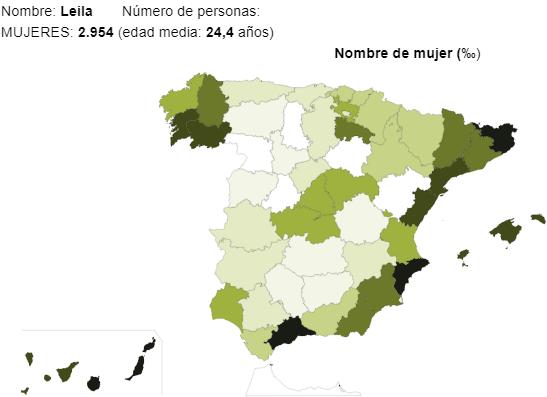 Significado del nombre Leila - Popularidad del nombre Leila