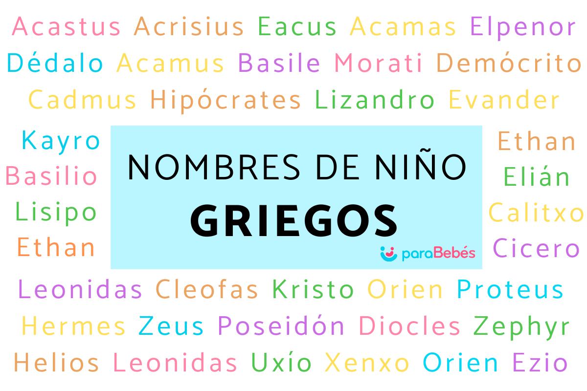 Nombres griegos para niño