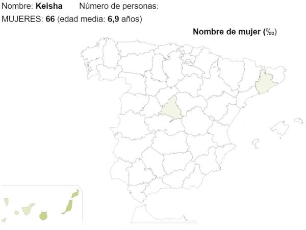 Significado del nombre Keisha - Popularidad del nombre Keisha