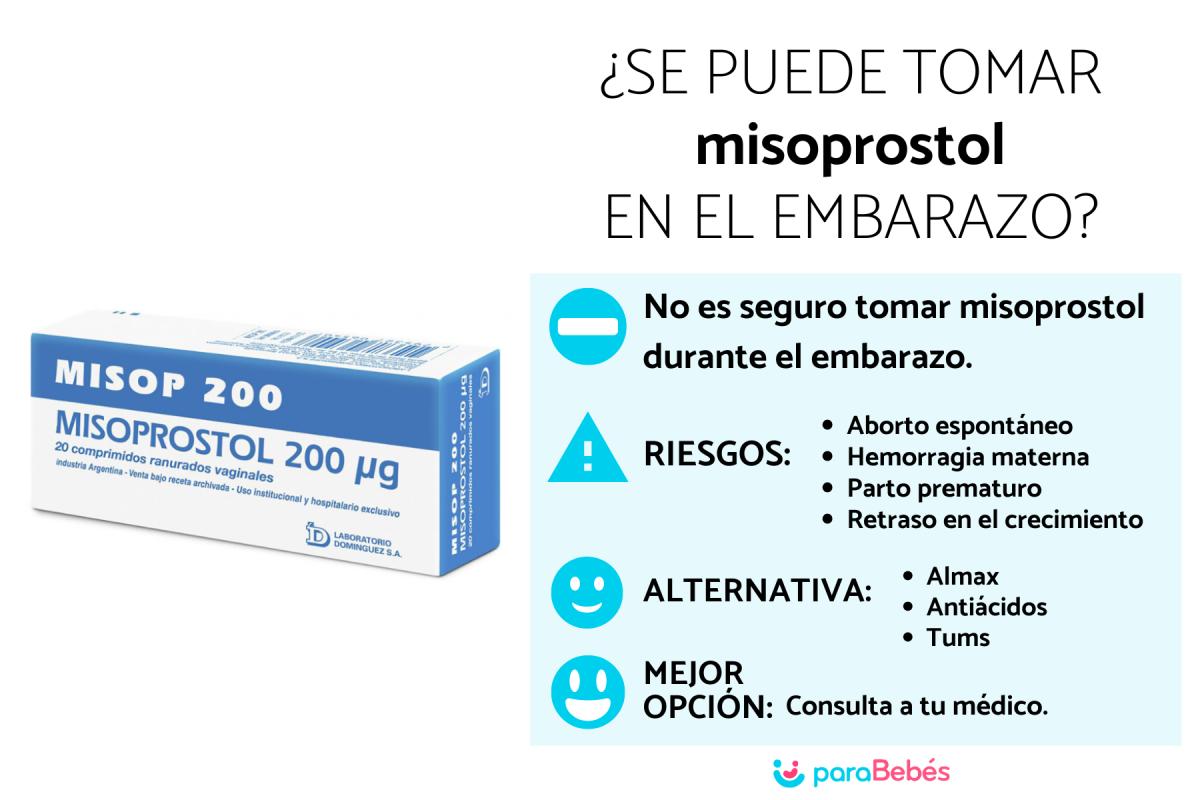 ¿Es seguro tomar misoprostol en el embarazo?