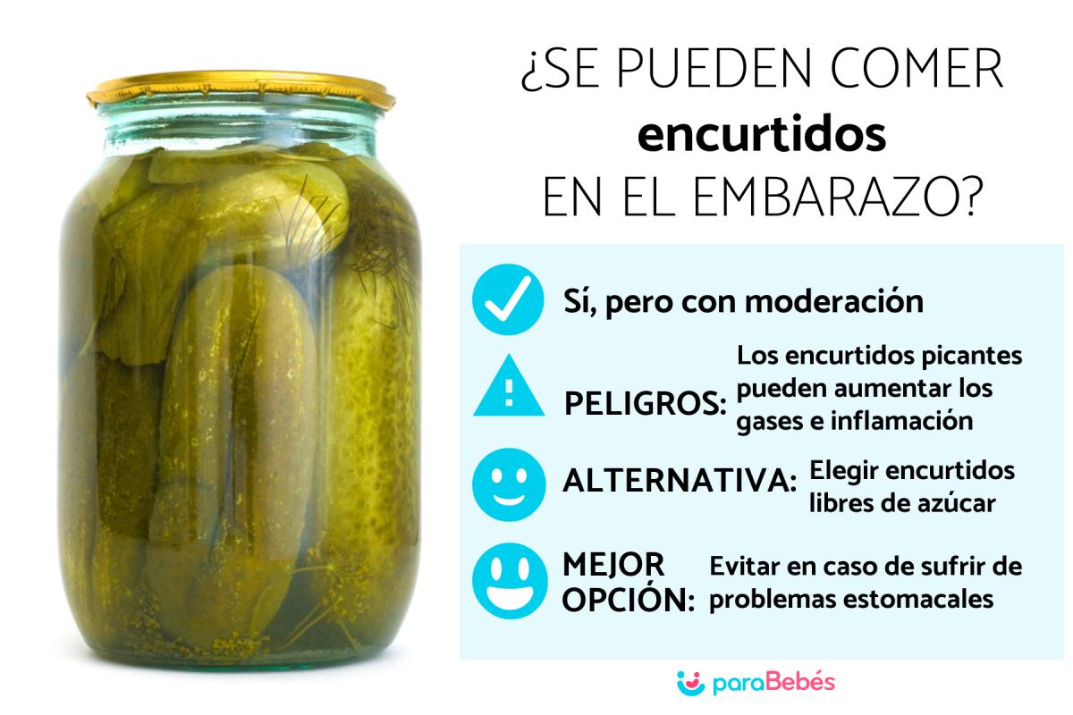 ¿Se pueden comer encurtidos en el embarazo?