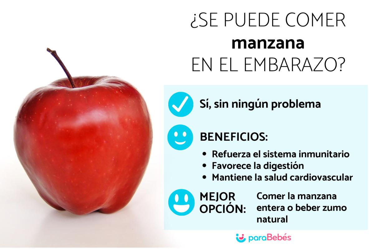Beneficios de comer manzana en el embarazo