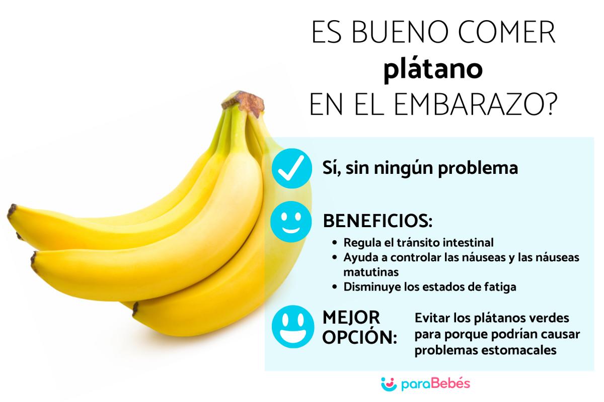 ¿Es bueno comer plátano en el embarazo?
