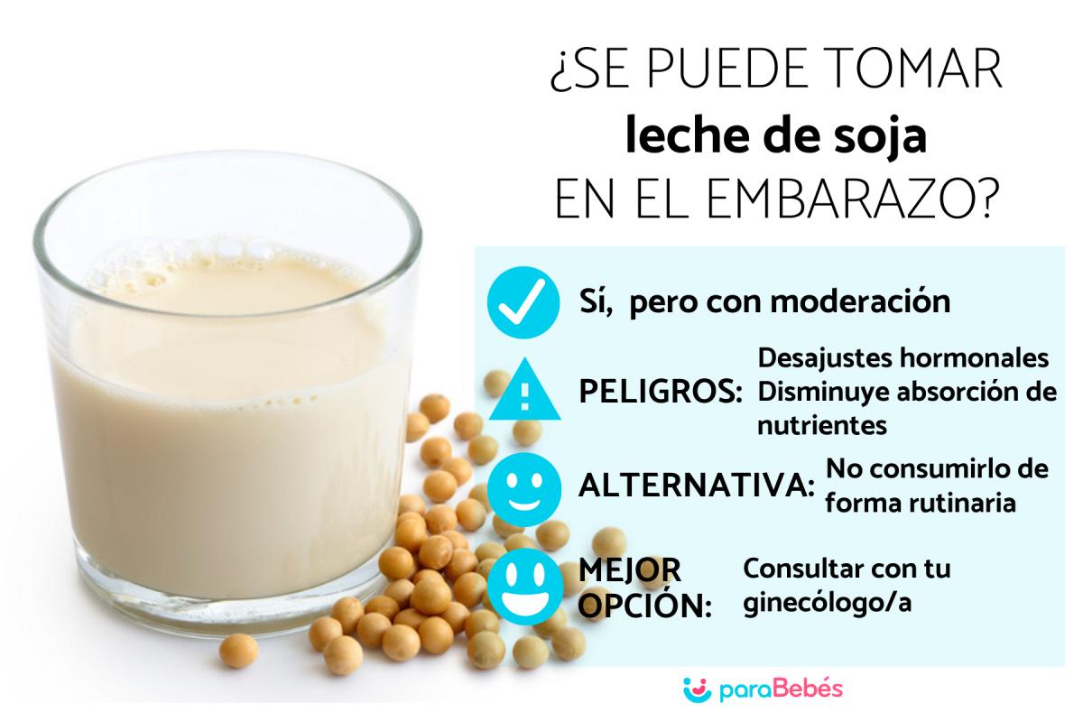 ¿Se puede tomar leche de soja en el embarazo?