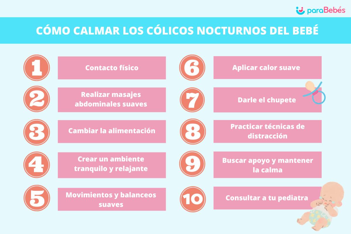 Cómo calmar los cólicos nocturnos del bebé