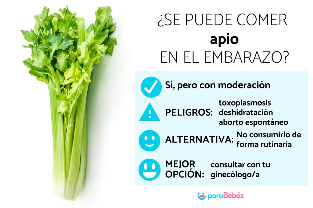 ¿Se puede comer apio en el embarazo?