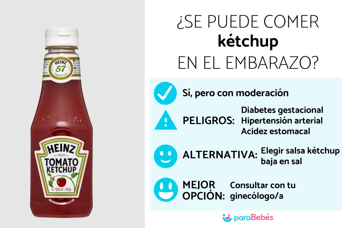 ¿Se puede comer kétchup en el embarazo?
