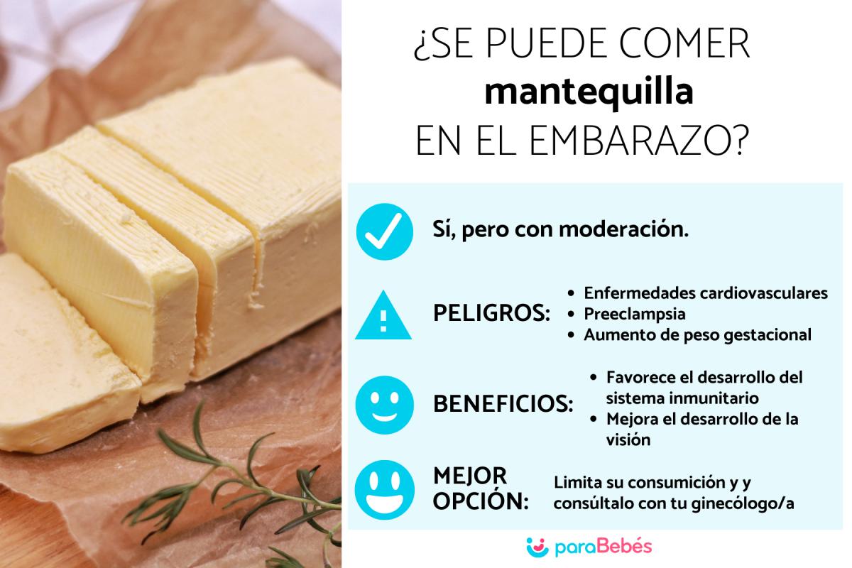¿Se puede comer mantequilla en el embarazo?