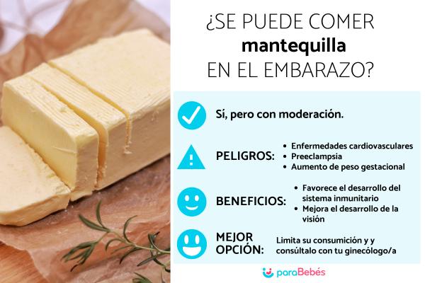 ¿Se puede comer mantequilla en el embarazo?