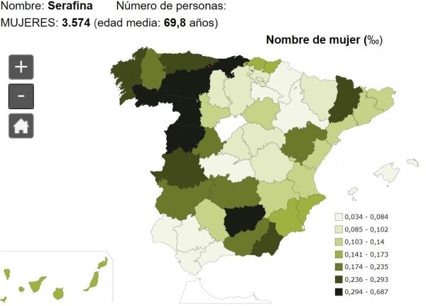 Significado del nombre Serafina - Popularidad del nombre Serafina