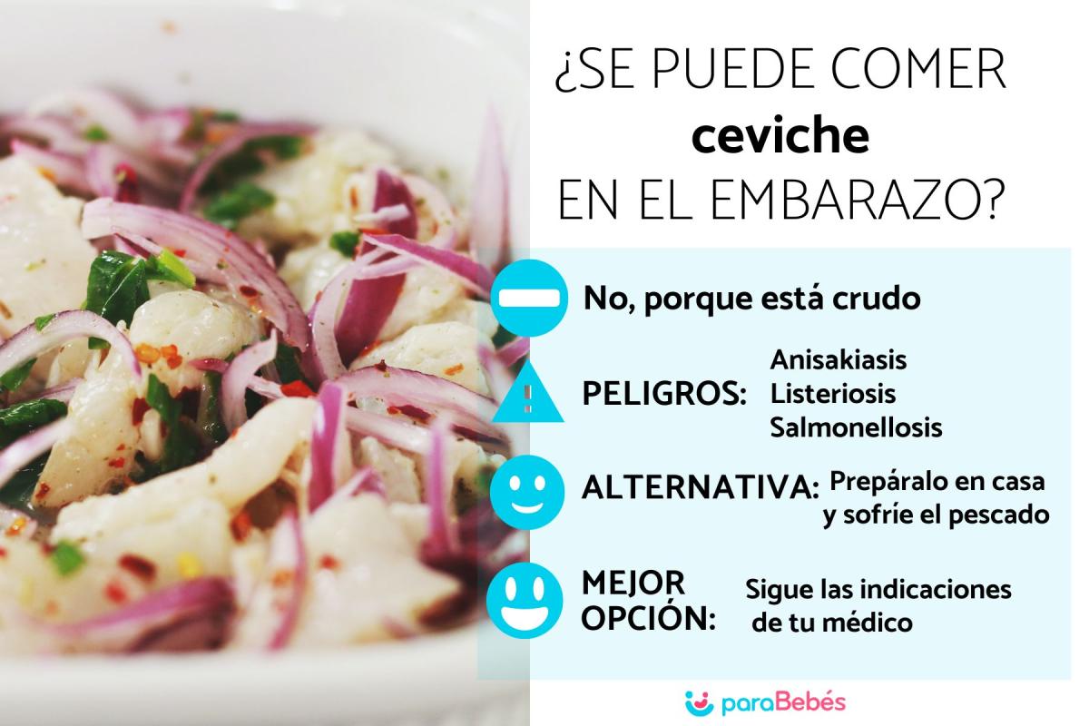 ¿Puede comer ceviche una embarazada?