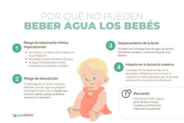¿Los bebés pueden beber agua? - ¿Por qué no se le puede dar agua a un bebé antes de los 6 meses?