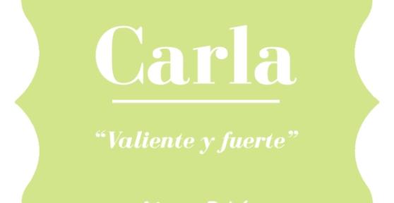 Significado del nombre Carla