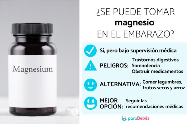 ¿Se puede tomar magnesio en el embarazo?