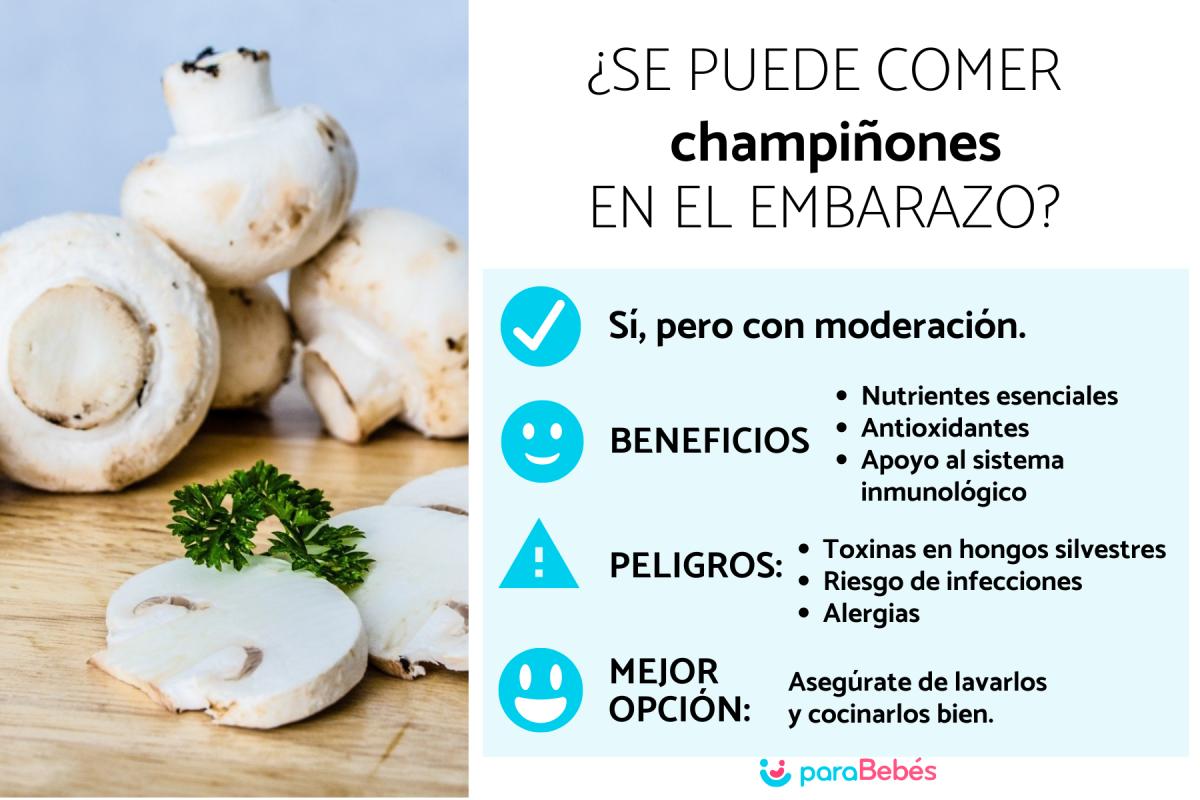 ¿Puedo comer champiñones en el embarazo?
