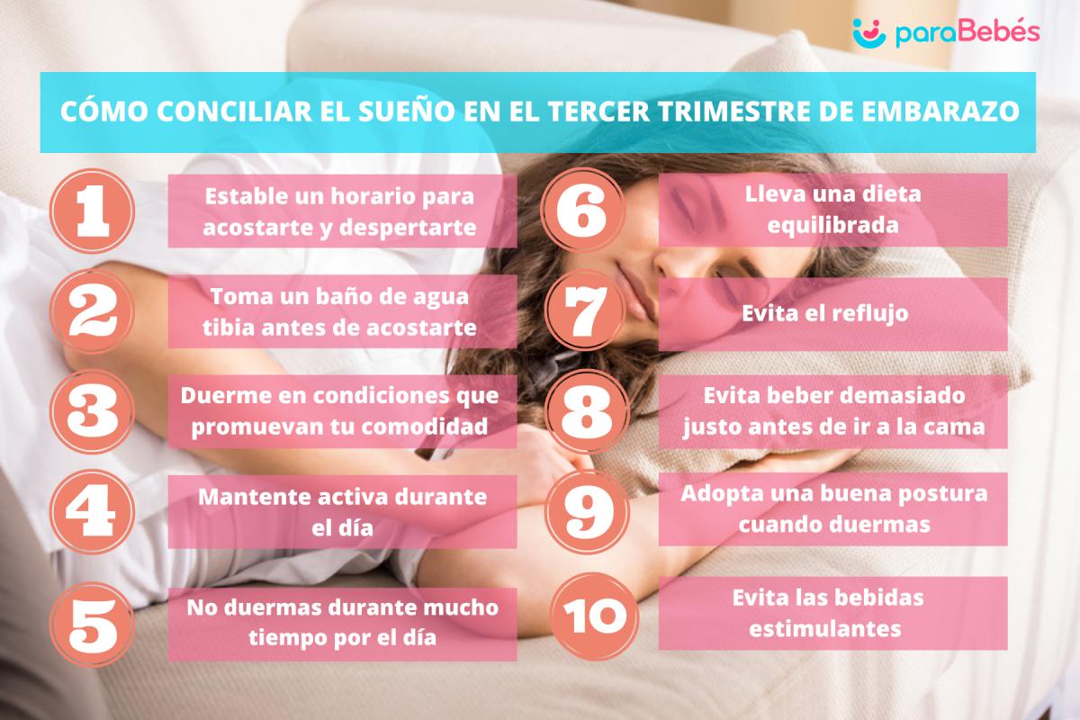 Cómo conciliar el sueño en el tercer trimestre de embarazo