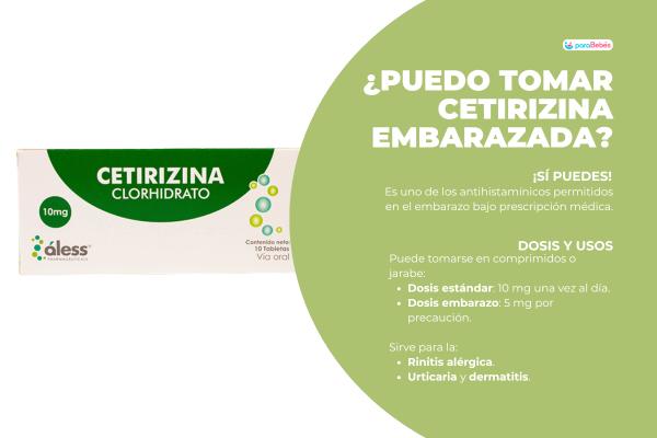 ¿Se puede tomar cetirizina en el embarazo?