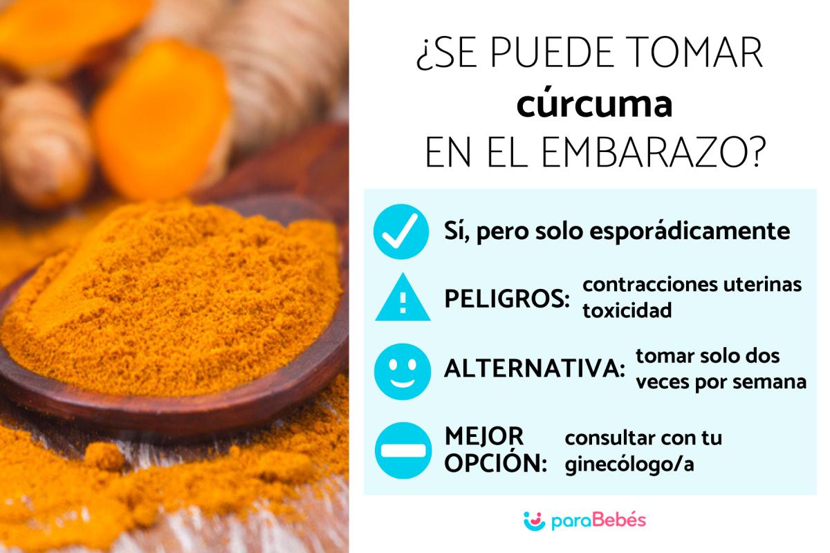 ¿Se puede tomar cúrcuma en el embarazo?
