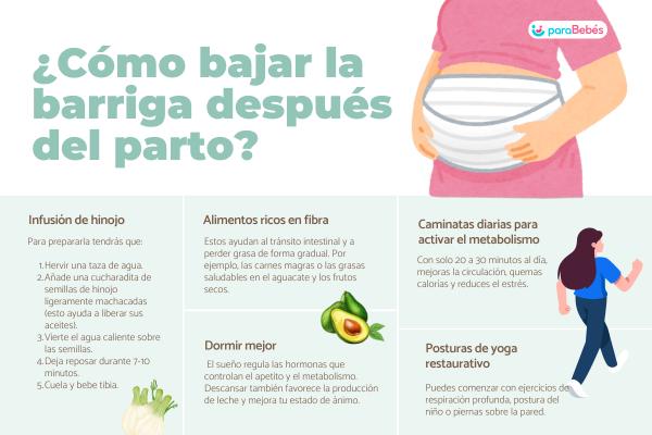 Remedios caseros para bajar la barriga después del parto