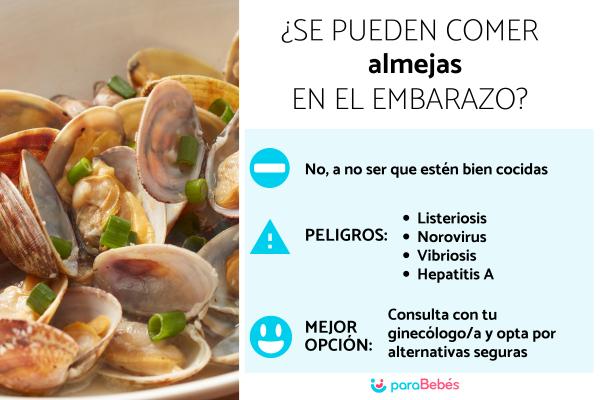 ¿Puedo comer almejas en el embarazo?