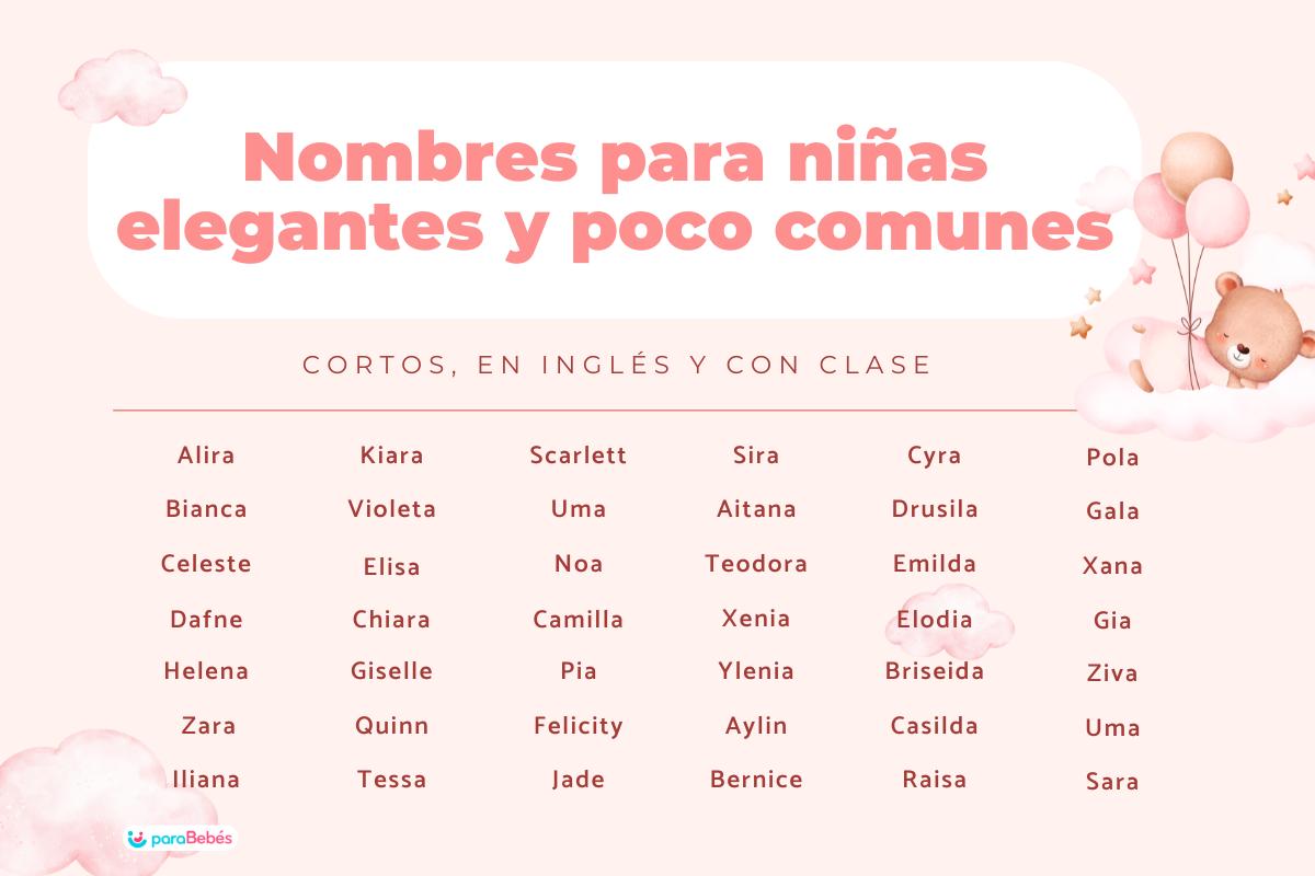 Nombres de niña elegantes: cortos y poco comunes