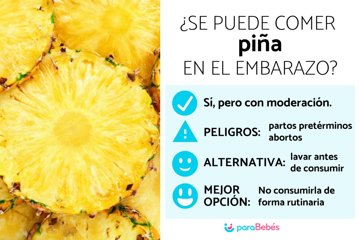 ¿Es bueno comer piña en el embarazo?