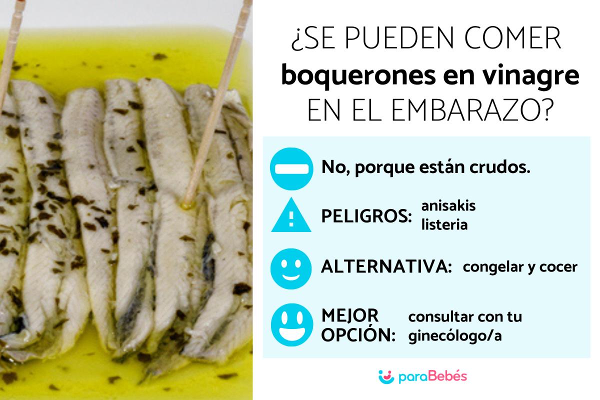 ¿Se pueden comer boquerones en vinagre durante el embarazo?