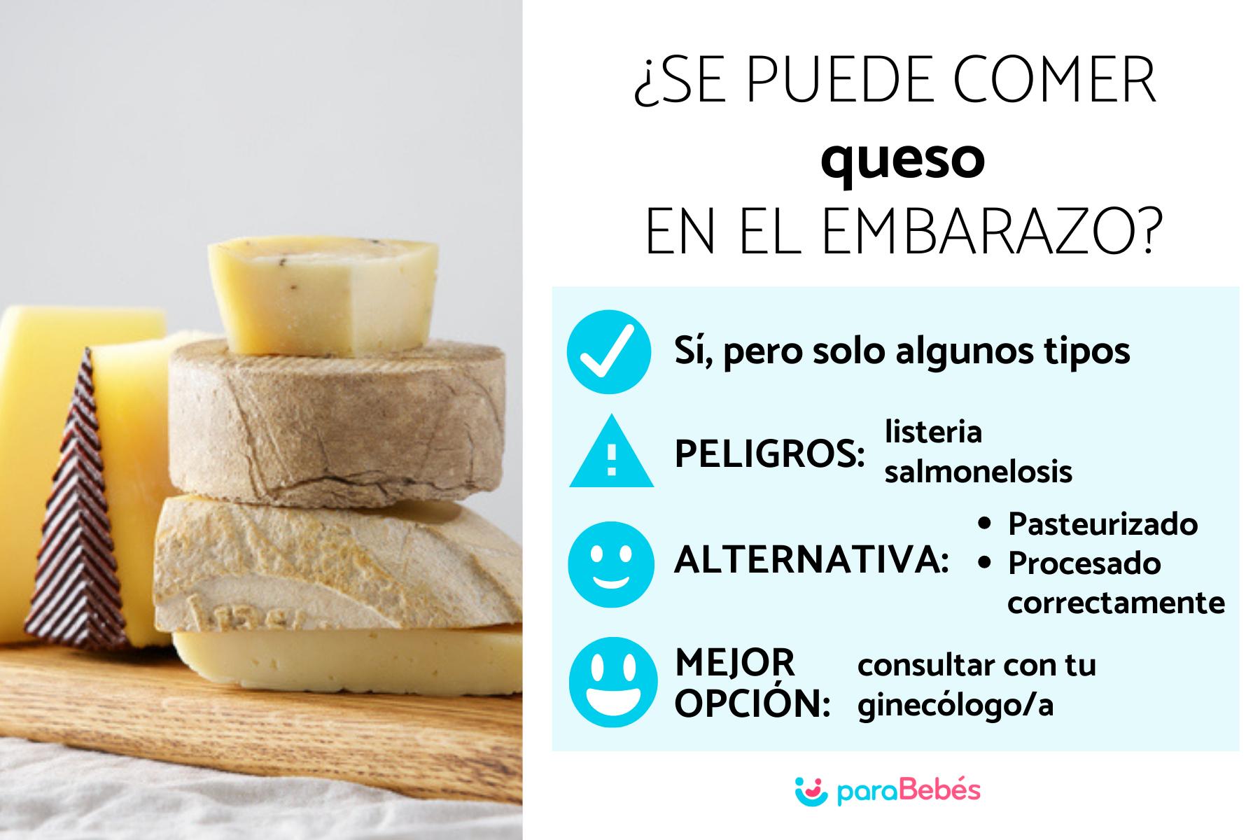 ¿Se puede comer QUESO en el EMBARAZO? Cuáles se pueden comer y peligros