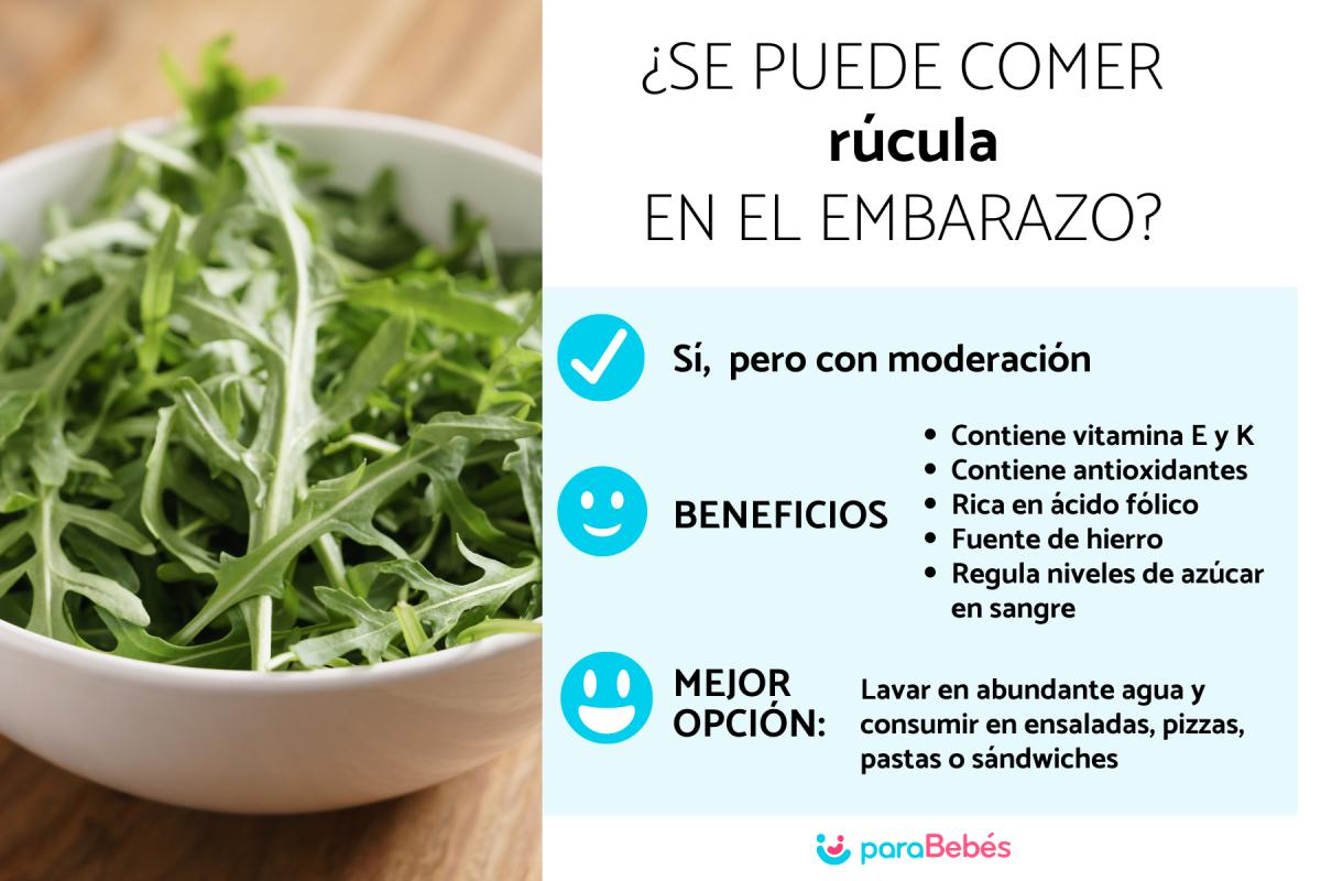 ¿Puedo comer rúcula en el embarazo?