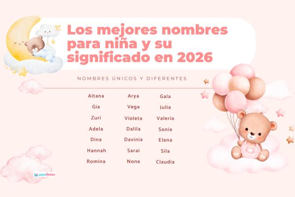 Los mejores nombres de niña y su significado en 2026