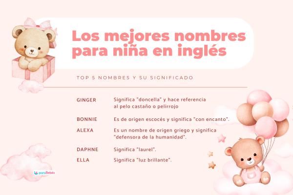 Los mejores nombres de niña y su significado en 2026 - Nombres de niña en inglés