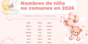 Nombres de niñas no comunes para 2026