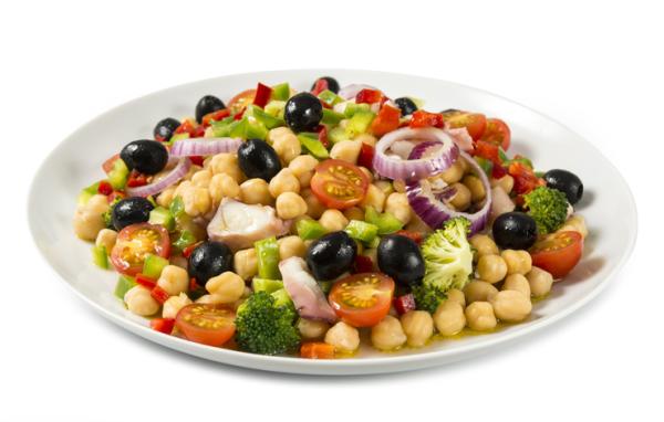 Cenas saludables para niños - Ensalada de garbanzos 