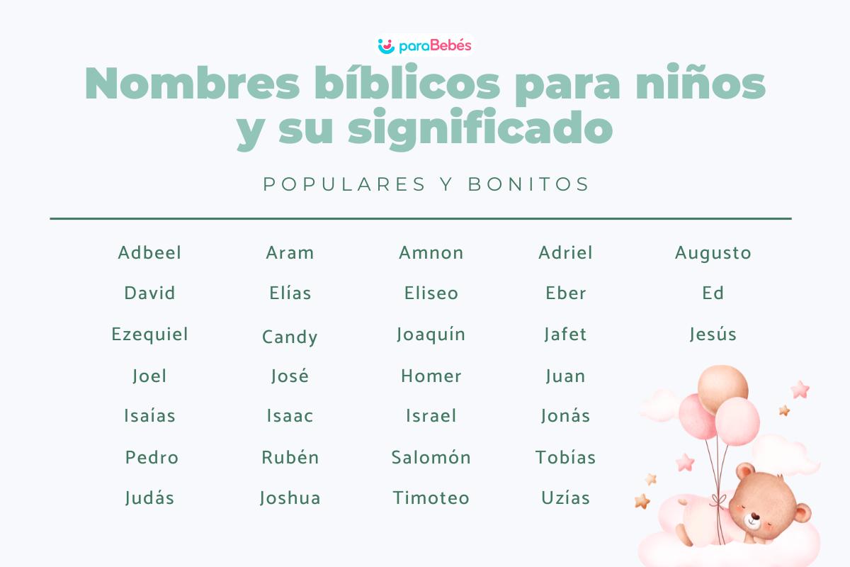 Nombres bíblicos para niños y su significado