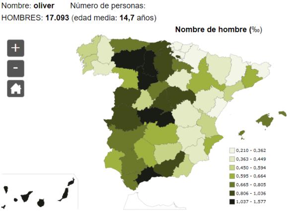 Significado del nombre Oliver - Popularidad del nombre Oliver 