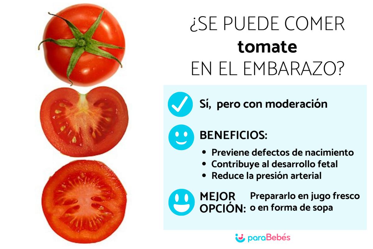 ¿Se puede comer tomate en el embarazo?