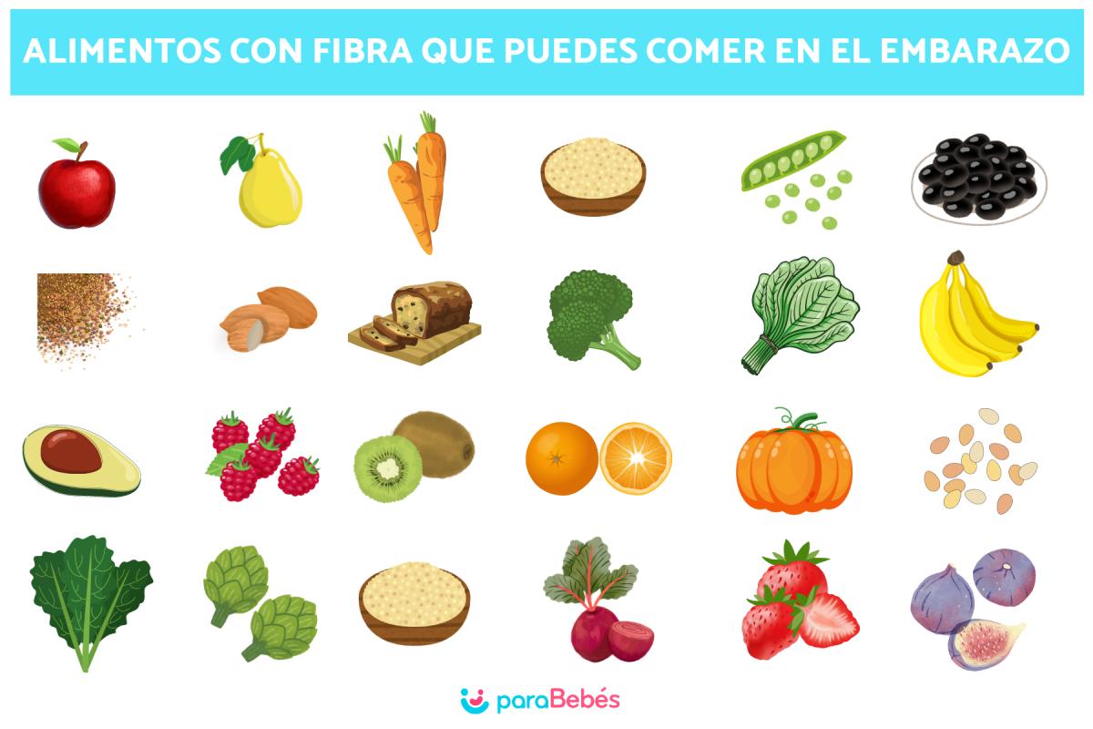 Alimentos con fibra que puedes comer en el embarazo