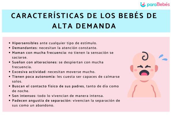 Características de los bebés de alta demanda